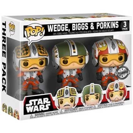 Figurine Pop! Star Wars Red Squadron Wedge Biggs & Porkins 3-Pack Edition Limitée Funko Pop Suisse