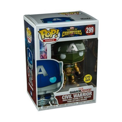 Figurine Pop! Phosphorescent Games Marvel Contest of Champions Civil Warrior Vert Edition Limitée Funko Pop Suisse