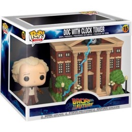 Figuren Pop! 15 cm Town Zurück in die Zukunft Dr. Emmett Brown mit Clock Tower Funko Pop Schweiz