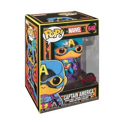 Figurine Pop! Marvel Blacklight Captain America Edition Limitée Funko Pop Suisse