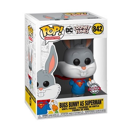 Figurine Pop! Looney Tunes Bugs Bunny en Superman 80th Anniversary Edition Limitée Funko Pop Suisse