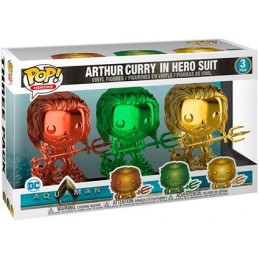 Figurine Pop! Chrome DC Aquaman Arthur Curry en Costume de Héro 3 pack Edition Limitée Funko Pop Suisse