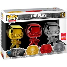 Figuren Pop! SDCC 2018 Chrome Justice League The Flash Red Gold Silver 3-Pack Limitierte Auflage Funko Pop Schweiz