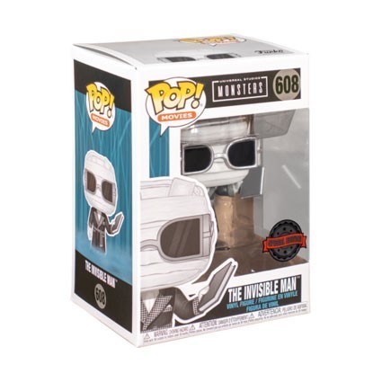 Figurine Pop! Universal Monsters The Invisible Man Noir et Blanc Edition Limitée Funko Pop Suisse