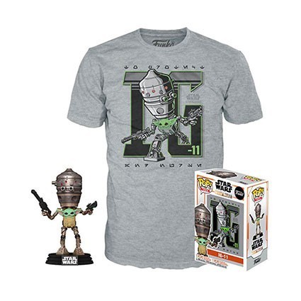 Figurine Pop! et T-shirt Star Wars Le Mandalorian IG-11 avec l'Enfant (Grogu) Edition Limitée Funko Pop Suisse