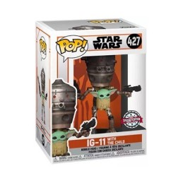 Figurine Pop! et T-shirt Star Wars Le Mandalorian IG-11 avec l'Enfant (Grogu) Edition Limitée Funko Pop Suisse