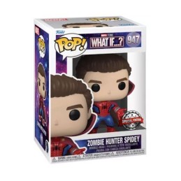 Figurine Pop! Métallique What If...? Spider-Man Zombie Hunter Spidey Unmasked Edition Limitée Funko Pop Suisse