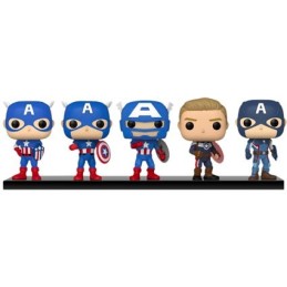 Figuren BESCHÄDIGTE BOX Pop! Marvel Year Of The Shield Captain America Through the Ages 5-Pack Limitierte Auflage Funko Pop S...