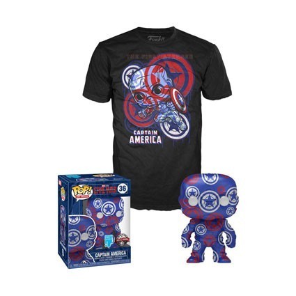 Figur Pop! and T-shirt Artist Series Captain America Civil War Limited Edition Funko Pop Switzerland