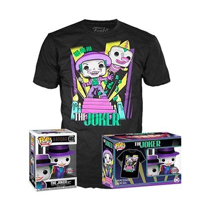 Figurine Pop! Métallique et T-shirt DC Comics Batman 89 Joker avec Megaphone Edition Limitée Funko Pop Suisse