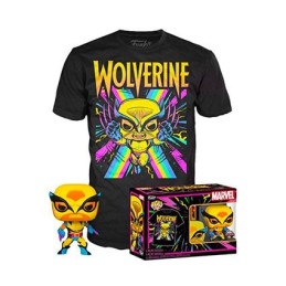 Figurine Pop! et T-shirt Marvel Blacklight Wolverine Edition Limitée Funko Pop Suisse