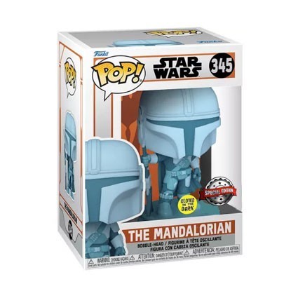 Figuren BESCHÄDIGTE BOX Pop! Phosporeszierend Star Wars The Mandalorian Hologram Limitierte Auflage Funko Pop Schweiz