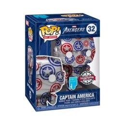 Figurine Pop! Artist Series Captain America avec Boîte de Protection Acrylique Edition Limitée Funko Pop Suisse