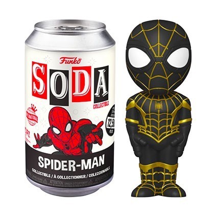 Figurine Funko Vinyl Soda Métallique Marvel Spider-Man Costume Noir et Or Chase Edition Limitée (International) Funko Pop Suisse