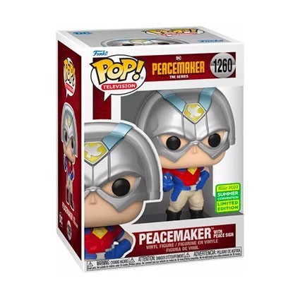 Figurine Pop! SDCC 2022 Comics Peacemaker Peacemaker avec Peace Sign Edition Limitée Funko Pop Suisse