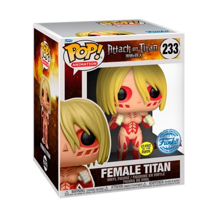 Figurine Pop! 15 cm Phosphorescent L'Attaque des Titans Female Titan Edition Limitée Funko Pop Suisse