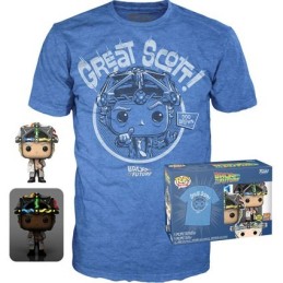 Figur Pop! Glow in the Dark and T-Shirt Back to the Futur Doc with Helmet Limited Edition Funko Pop Switzerland