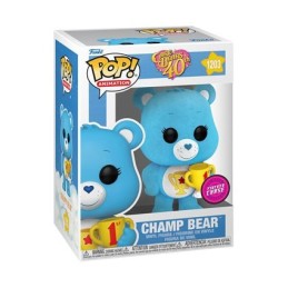 Figuren Pop! Flockierte Care Bears 40. Geburtstag Champ Bear Chase Limitierte Auflage Funko Pop Schweiz