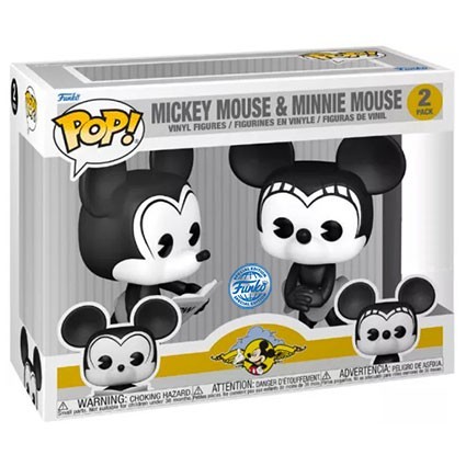 Figurine Pop! Disney Plane Crazy Mickey et Minnie Mouse 2-Pack Edition Limitée Funko Pop Suisse