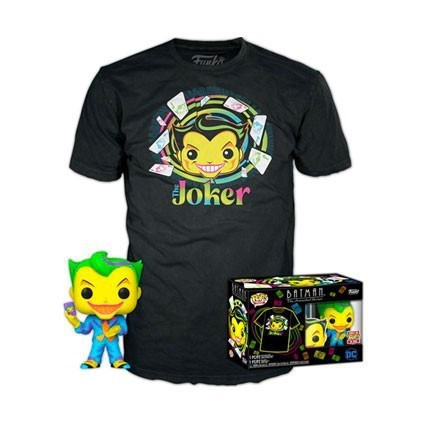 Figurine Pop! BlackLight et T-shirt Joker Edition Limitée Funko Pop Suisse