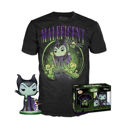 Figurine Pop! Diamond et T-shirt Disney Villains Maléfique Edition Limitée Funko Pop Suisse