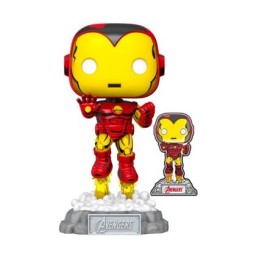 Figuren Pop! Avengers 60. Geburtstag Iron Man mit Pin Limitierte Auflage Funko Pop Schweiz