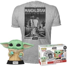 Figur Pop! Flocked and T-shirt Star Wars The Mandalorian Grogu with Cookie Limited Edition Funko Pop Switzerland