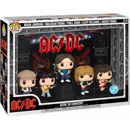 Figurine BOÎTE ENDOMMAGÉE Pop! Deluxe Moment in Concert AC/DC 5-Pack Edition Limitée Funko Pop Suisse