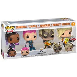 Figur Pop! Glow in the Dark Overwatch Sombra Zarya Junkrat and Mercy 4-Pack Limited Edition Funko Pop Switzerland