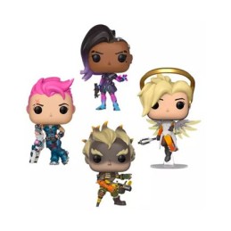 Figur Pop! Glow in the Dark Overwatch Sombra Zarya Junkrat and Mercy 4-Pack Limited Edition Funko Pop Switzerland