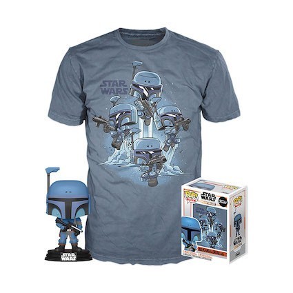 Figur Pop! and T-Shirt Star Wars The Mandalorian Death Watch No Stripe Limited Edition Funko Pop Switzerland