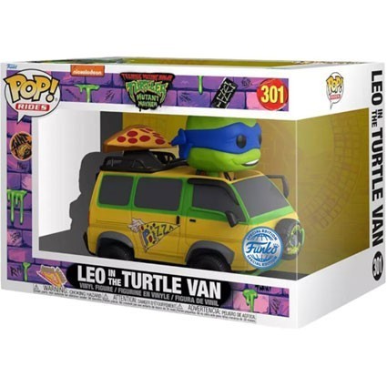 Figuren Pop! Rides Teenage Mutant Ninja Turtles Mutant Mayhem Leonardo in Turtle Van Limitierte Auflage Funko Pop Schweiz