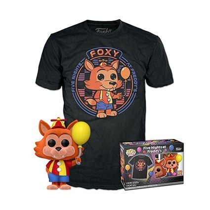 Figurine Pop! Floqué et T-shirt Five Nights at Freddy's Balloon Foxy Edition Limitée Funko Pop Suisse