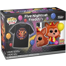 Figurine Pop! Floqué et T-shirt Five Nights at Freddy's Balloon Foxy Edition Limitée Funko Pop Suisse