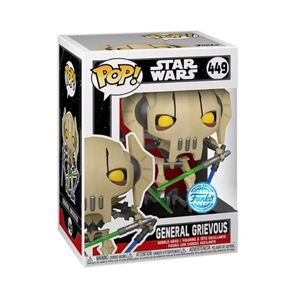 Figurine Pop! Métallique Star Wars General Grievous Edition Limitée Funko Pop Suisse