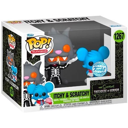 Figurine Pop! Les Simpsons Treehouse of Terror Itchy et Scratchy 2-Pack Edition Limitée Funko Pop Suisse