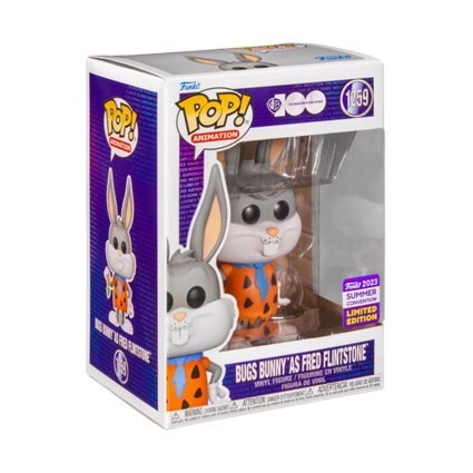 Figurine Pop! SDCC 2023 Looney Tunes Bugs Bunny as Fred Flintstone Warner Bros 100ème Anniversaire Edition Limitée Funko Pop ...