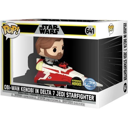 Figurine Pop! Star Wars Hyperspace Heroes Obi-Wan Kenobi dans le Chasseur Delta 7 Jedi Edition Limitée Funko Pop Suisse