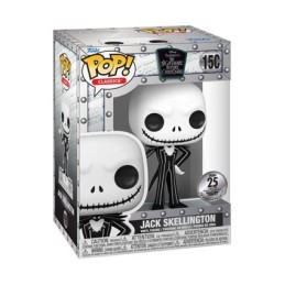 Figurine Pop! L'Étrange Noël de Monsieur Jack Skellington avec Pin et Pièce Boîte Alluminium Funko 25ème Anniversaire Edition...