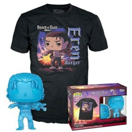 Figurine Pop! et T-shirt L'Attaque des Titans Eren Jäger Translucide Edition Limitée Funko Pop Suisse