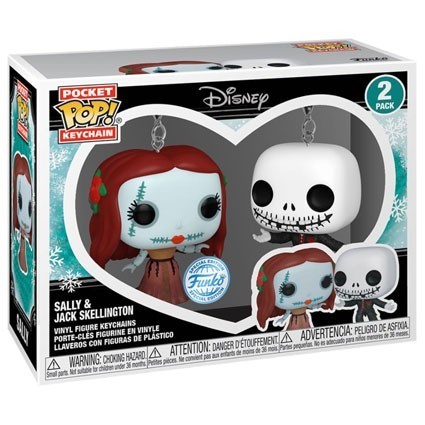 Figurine Pop Pocket Keychains L'Étrange Noël de Mr. Jack Holiday Jack et Sally 2-Pack Edition Limitée Funko Pop Suisse