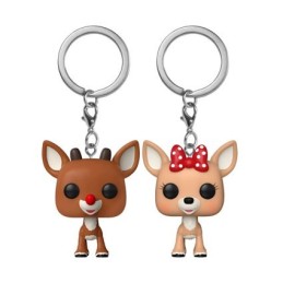 Figurine Pop Pocket Keychains Rudolph le Petit Renne au Nez Rouge Rudolph et Clarice 2-Pack Edition Limitée Funko Pop Suisse