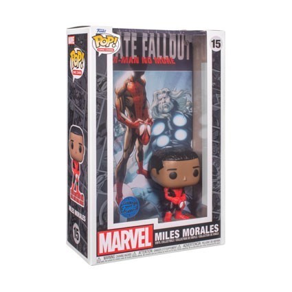 Figur Pop! Comic Cover Cover Spider-Man Miles Morales Ultimate Fallout with Hard Acrylic Protector Limited Edition Funko Pop ...