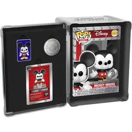 Figur Pop! Disney Mickey Mouse 25th Anniversary with Pin and Coin Alluminium Box Limited Edition Funko Pop Switzerland