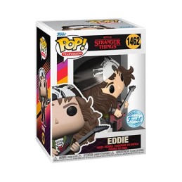 Figurine Pop! Métallique Stranger Things Hunter Eddie avec Guitare Edition Limitée Funko Pop Suisse