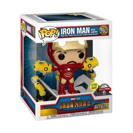 Figur Pop! Deluxe Glow in the Dark Iron Man 2 Iron Man MKIV with Gantry Limited Edition Funko Pop Switzerland