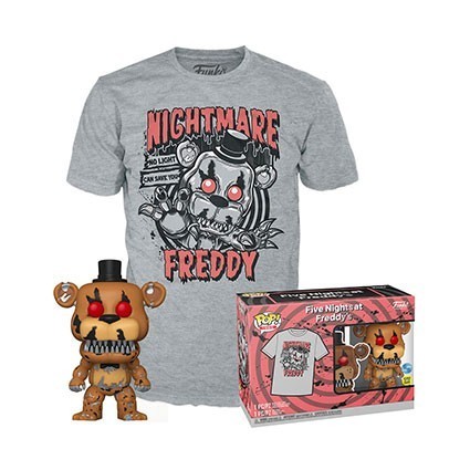 Figur Pop Glow in the Dark and T-shirt Five Nights at Freddy's Nightmare Freddy Limited Edition Funko Pop Switzerland