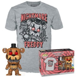 Figurine Pop Phosphorescent et T-shirt Five Nights at Freddy's Nightmare Freddy Edition Limitée Funko Pop Suisse