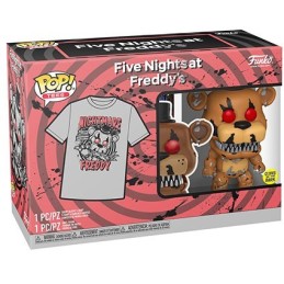 Figurine Pop Phosphorescent et T-shirt Five Nights at Freddy's Nightmare Freddy Edition Limitée Funko Pop Suisse