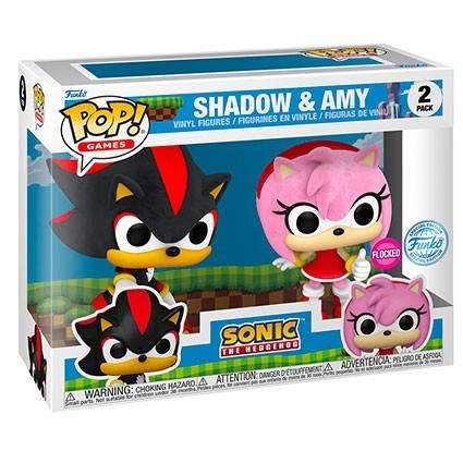 Figurine Pop! Floqué Sonic the Hedgehog Shadow et Amy Edition Limitée Funko Pop Suisse